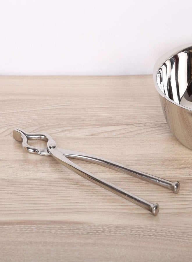 First Front Stainless Steel Kitchen Combo Set of Potato Vegetables Pav Bhaji Masher, Soup Strainer & Sandasi Pakkad Tong - Image 2